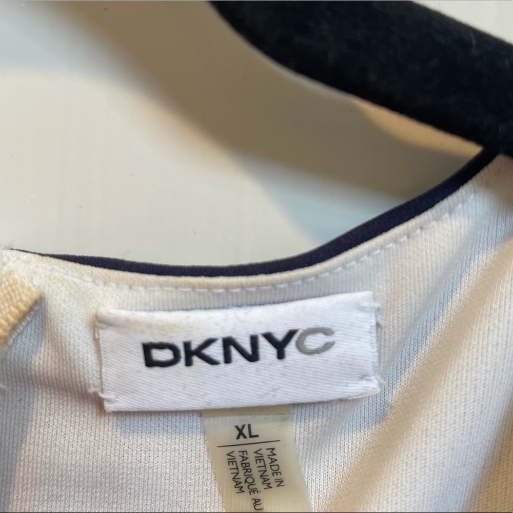 DKNY Navy And White Colorblock Dress - Picture 4 of 5